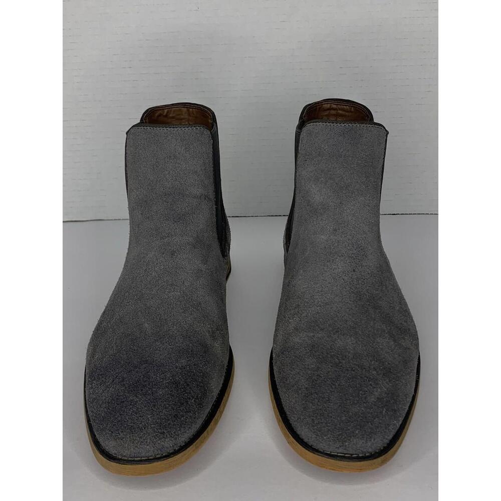 Call It Spring Suede Chelsea Unisex Sz 10 Gray Chukka Pull Up P94